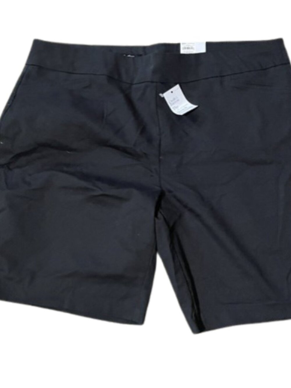 NWT Women's Croft & Barrow Size 3X Pull On Black Stretch Shorts Mid rise sz24W